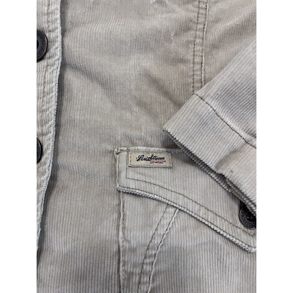 Levi's Women's Corduroy Button Up Collared 3 Button Jacket Size L Tan - Picture 5 of 9